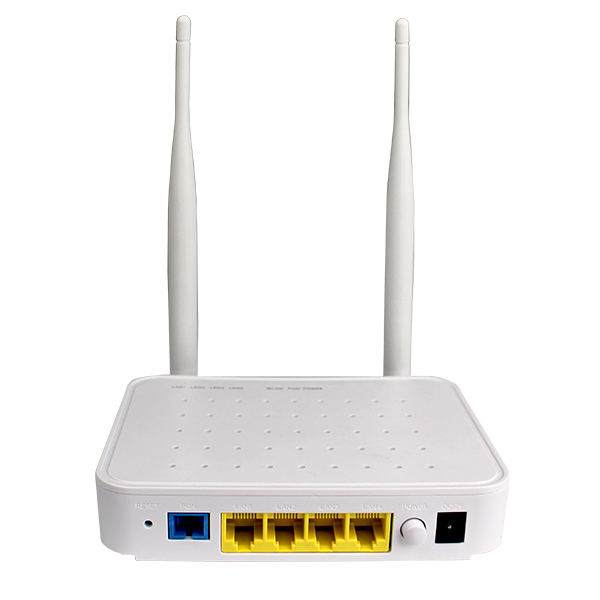 Router modem fibra optica Ftth/o onu, 1 gpon port (sc/upc), 1 ge, 3 fe,  external wifi antenna